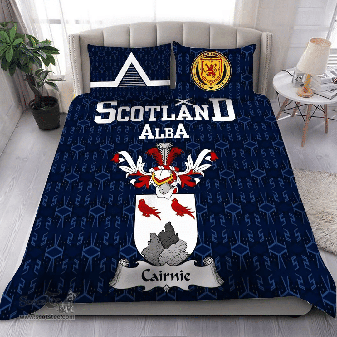 Scottish Cairnie Family Crest Tartan Bedding Set Scottish Home Duvet Covers 1991 Style