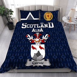 Scottish Cairnie Family Crest Tartan Bedding Set Scottish Home Duvet Covers 1991 Style