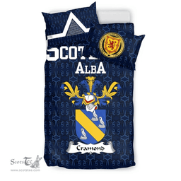 Scottish Cramond Family Crest Tartan Bedding Set Scottish Home Duvet Covers 1991 Style