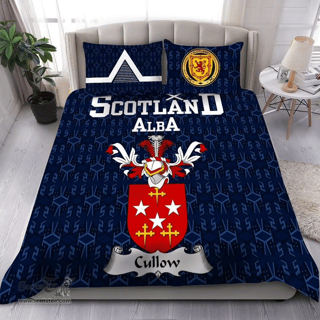 Scottish Cullow Family Crest Tartan Bedding Set Scottish Home Duvet Covers 1991 Style