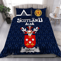 Scottish Cullow Family Crest Tartan Bedding Set Scottish Home Duvet Covers 1991 Style
