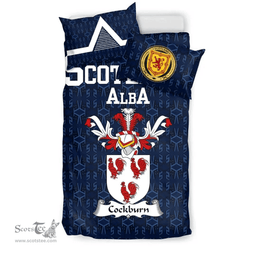 Scottish Cockburn Family Crest Tartan Bedding Set Scottish Home Duvet Covers 1991 Style