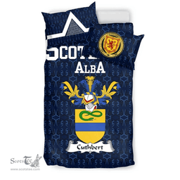 Scottish Cuthbert Family Crest Tartan Bedding Set Scottish Home Duvet Covers 1991 Style