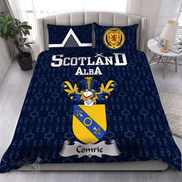 Scottish Comrie Family Crest Tartan Bedding Set Scottish Home Duvet Covers 1991 Style
