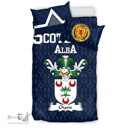 Scottish Chane Family Crest Tartan Bedding Set Scottish Home Duvet Covers 1991 Style