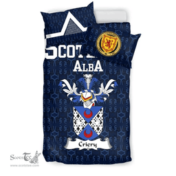 Scottish Criery or MacCriery Family Crest Tartan Bedding Set Scottish Home Duvet Covers 1991 Style