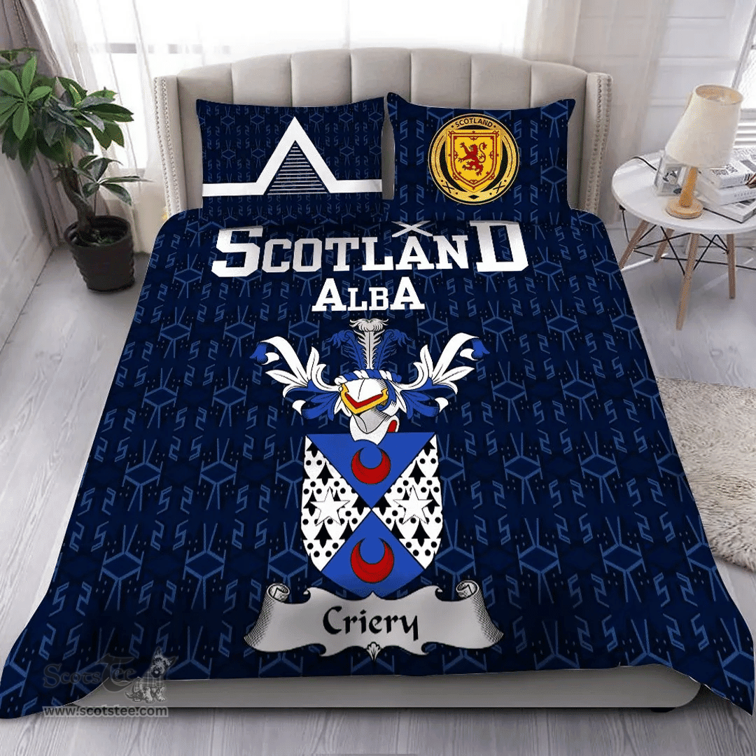 Scottish Criery or MacCriery Family Crest Tartan Bedding Set Scottish Home Duvet Covers 1991 Style