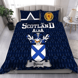 Scottish Bonar II Family Crest Tartan Bedding Set Scottish Home Duvet Covers 1991 Style