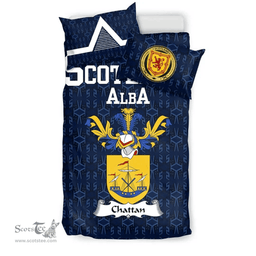 Scottish Chattan Family Crest Tartan Bedding Set Scottish Home Duvet Covers 1991 Style