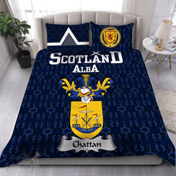 Scottish Chattan Family Crest Tartan Bedding Set Scottish Home Duvet Covers 1991 Style