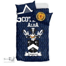 Scottish Congreve Family Crest Tartan Bedding Set Scottish Home Duvet Covers 1991 Style