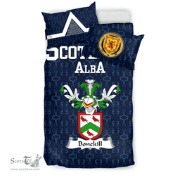 Scottish Bonekill Family Crest Tartan Bedding Set Scottish Home Duvet Covers 1991 Style