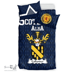 Scottish Callander Family Crest Tartan Bedding Set Scottish Home Duvet Covers 1991 Style