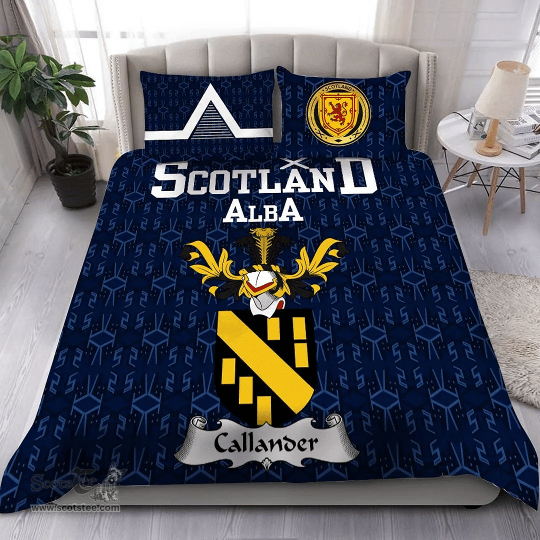 Scottish Callander Family Crest Tartan Bedding Set Scottish Home Duvet Covers 1991 Style