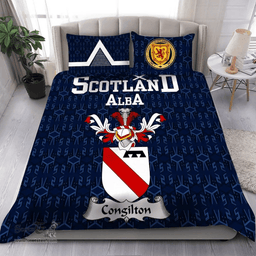 Scottish Congilton Family Crest Tartan Bedding Set Scottish Home Duvet Covers 1991 Style
