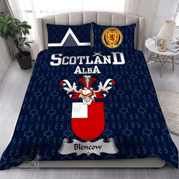Scottish Blencow or Blencowe Family Crest Tartan Bedding Set Scottish Home Duvet Covers 1991 Style