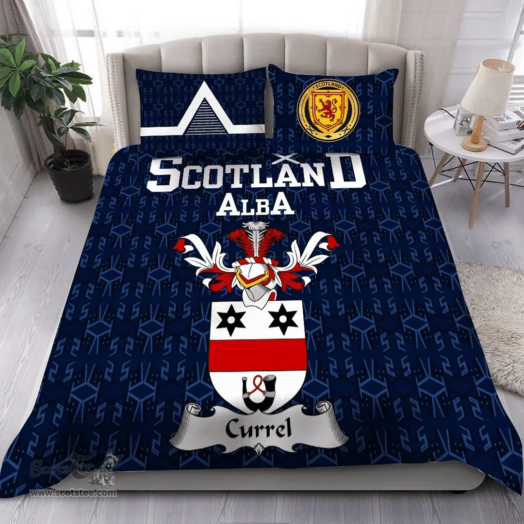 Scottish Currel or Curle Family Crest Tartan Bedding Set Scottish Home Duvet Covers 1991 Style