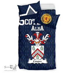 Scottish Couper or Coupar Family Crest Tartan Bedding Set Scottish Home Duvet Covers 1991 Style