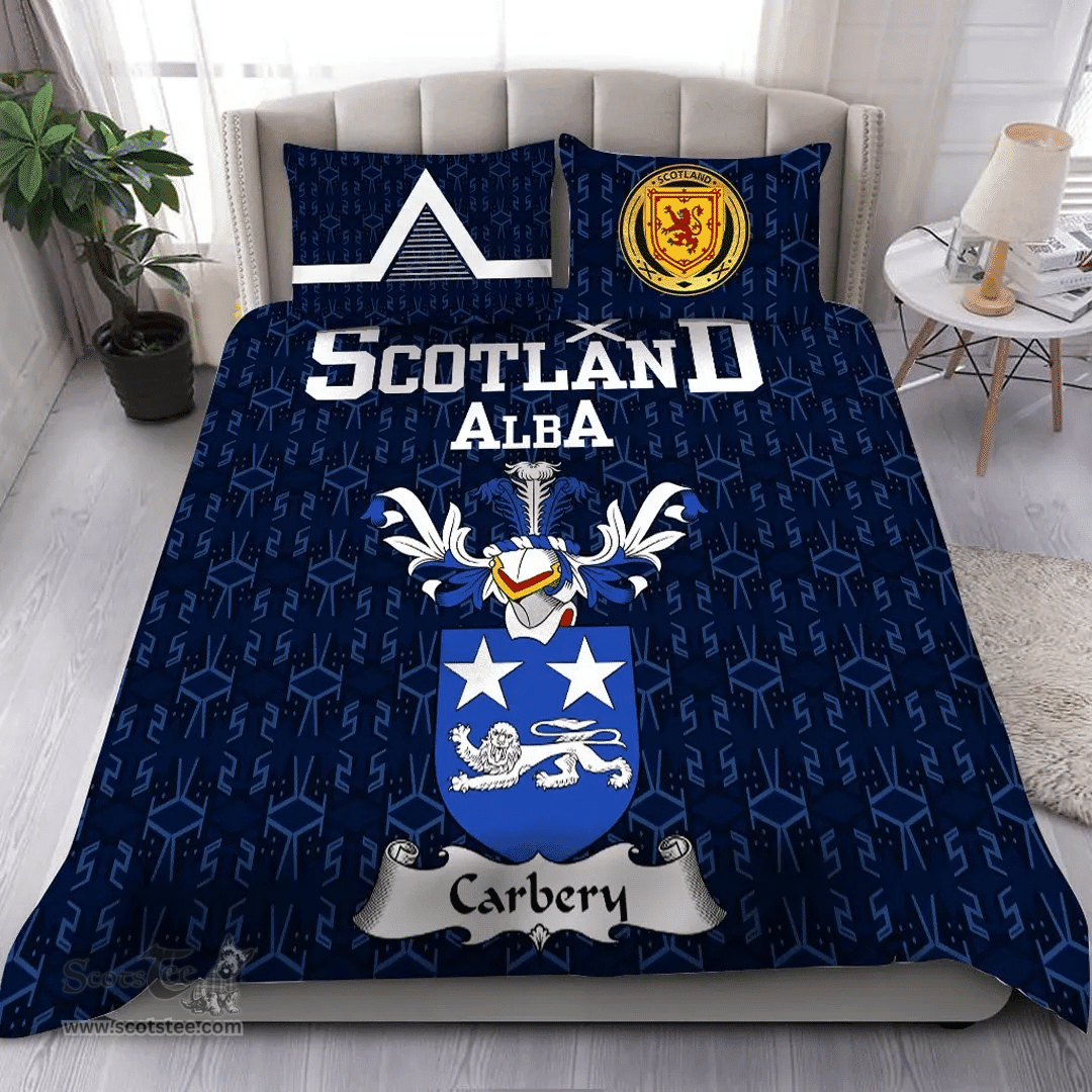 Scottish Carbery Family Crest Tartan Bedding Set Scottish Home Duvet Covers 1991 Style