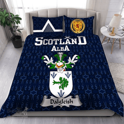Scottish Dalgleish Family Crest Tartan Bedding Set Scottish Home Duvet Covers 1991 Style