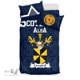 Scottish Campbell Family Crest Tartan Bedding Set Scottish Home Duvet Covers 1991 Style