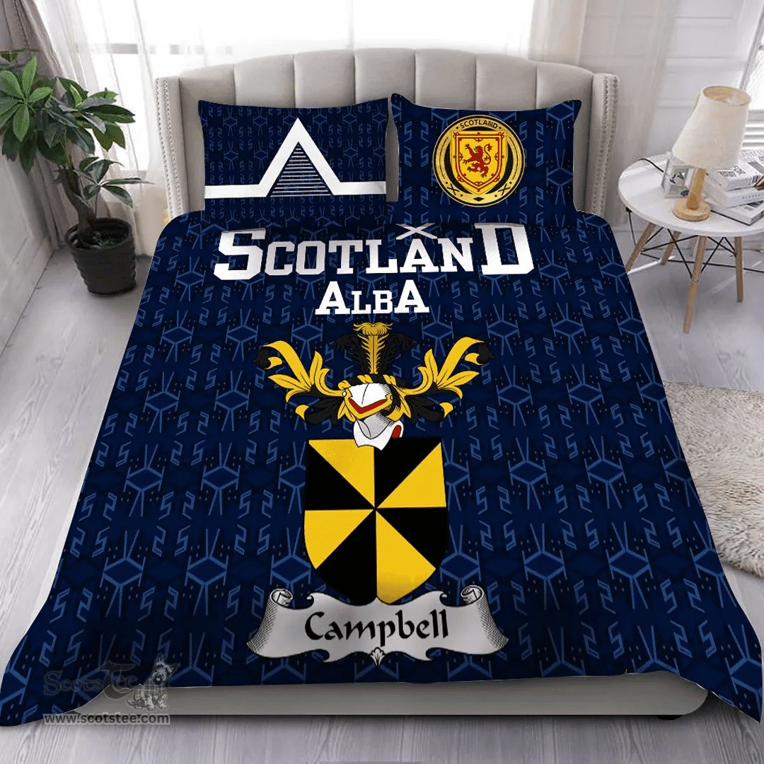 Scottish Campbell Family Crest Tartan Bedding Set Scottish Home Duvet Covers 1991 Style