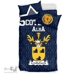 Scottish Cruikshank Family Crest Tartan Bedding Set Scottish Home Duvet Covers 1991 Style