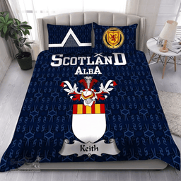 Scottish Keith Family Crest Tartan Bedding Set Scottish Home Duvet Covers 1991 Style