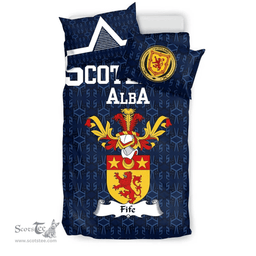 Scottish Fife Family Crest Tartan Bedding Set Scottish Home Duvet Covers 1991 Style