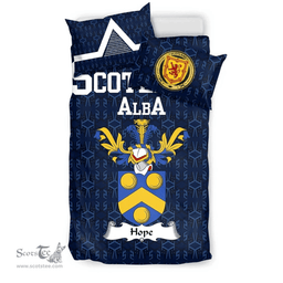 Scottish Hope Family Crest Tartan Bedding Set Scottish Home Duvet Covers 1991 Style