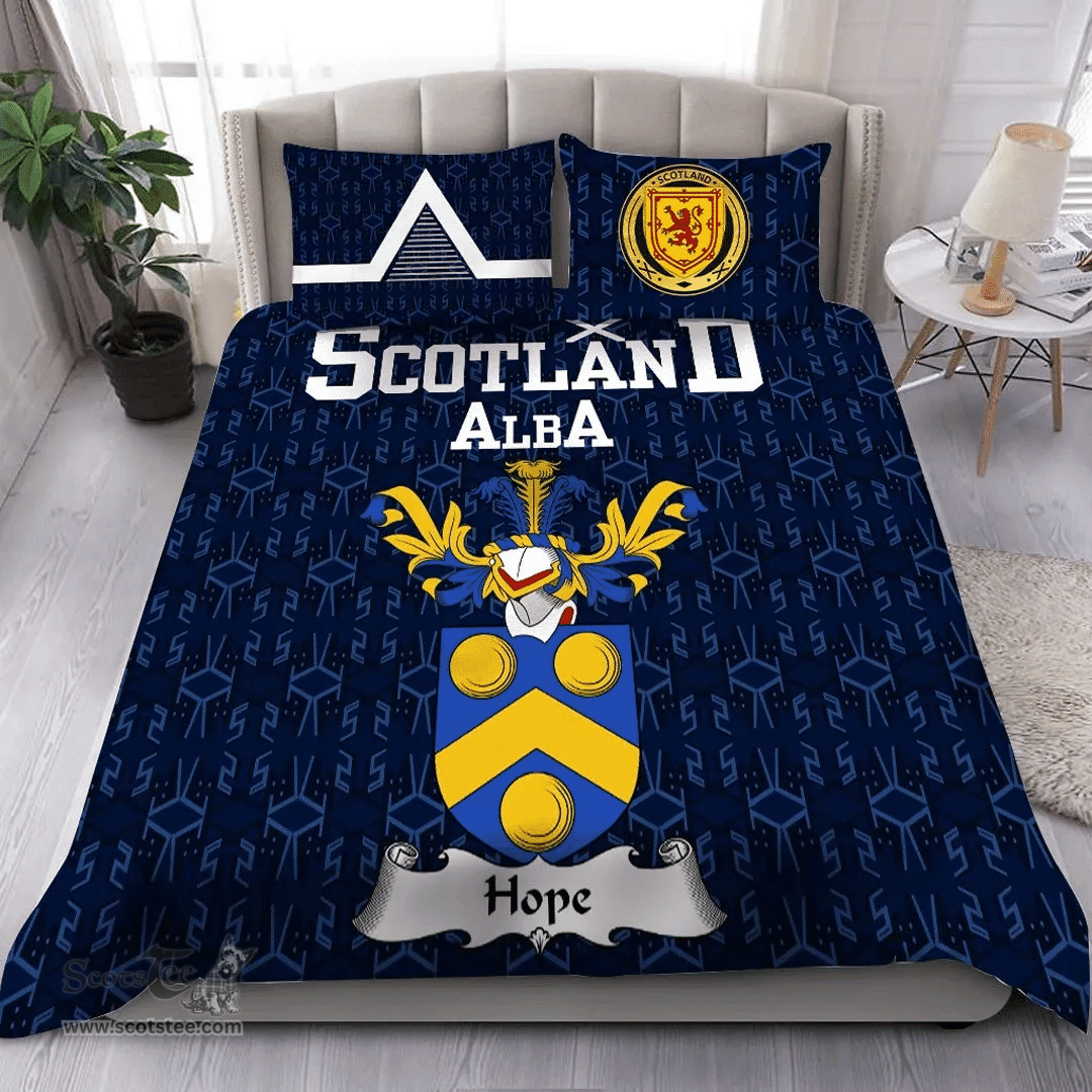 Scottish Hope Family Crest Tartan Bedding Set Scottish Home Duvet Covers 1991 Style