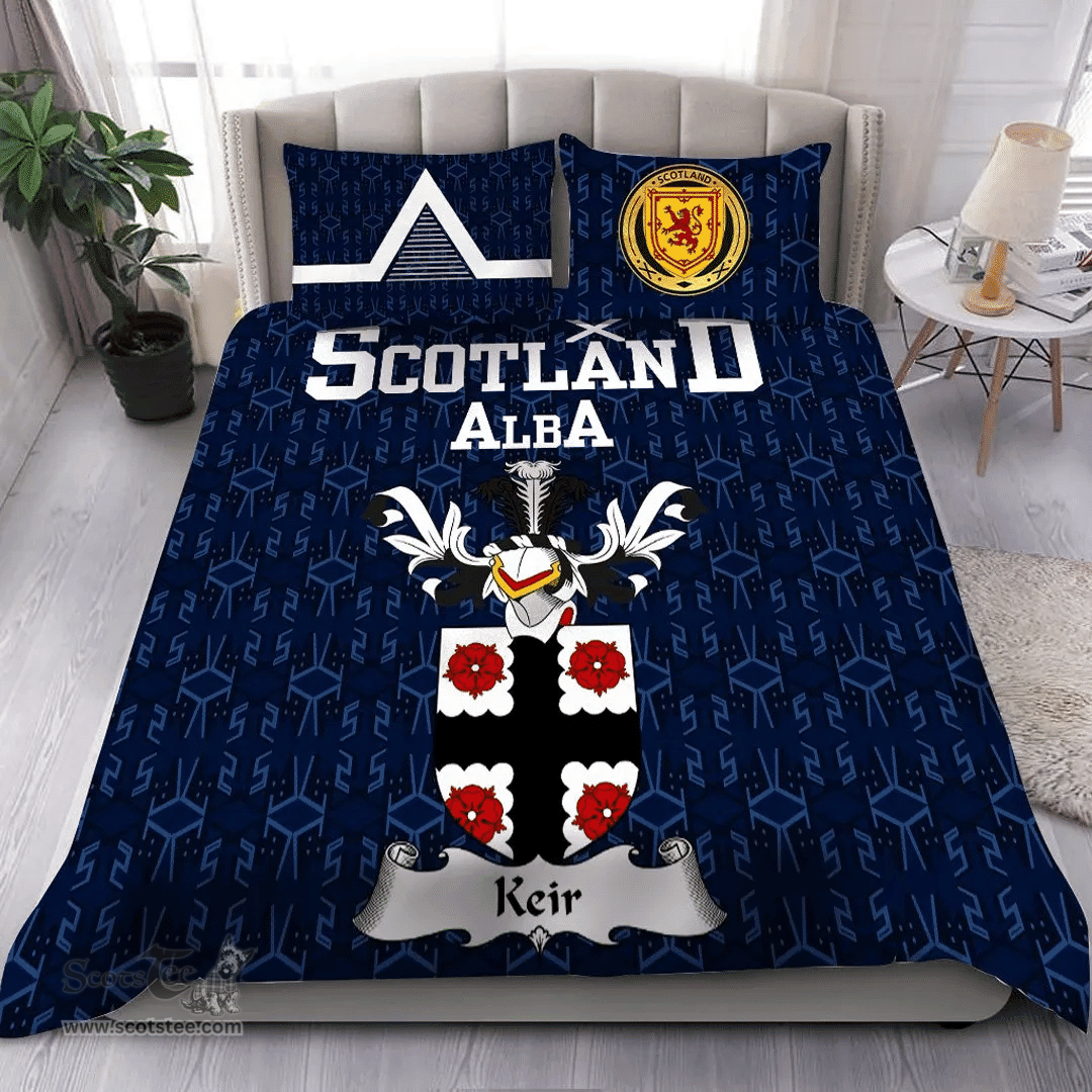 Scottish Keir Family Crest Tartan Bedding Set Scottish Home Duvet Covers 1991 Style