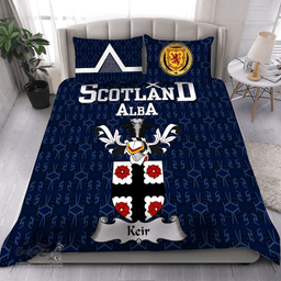 Scottish Keir Family Crest Tartan Bedding Set Scottish Home Duvet Covers 1991 Style