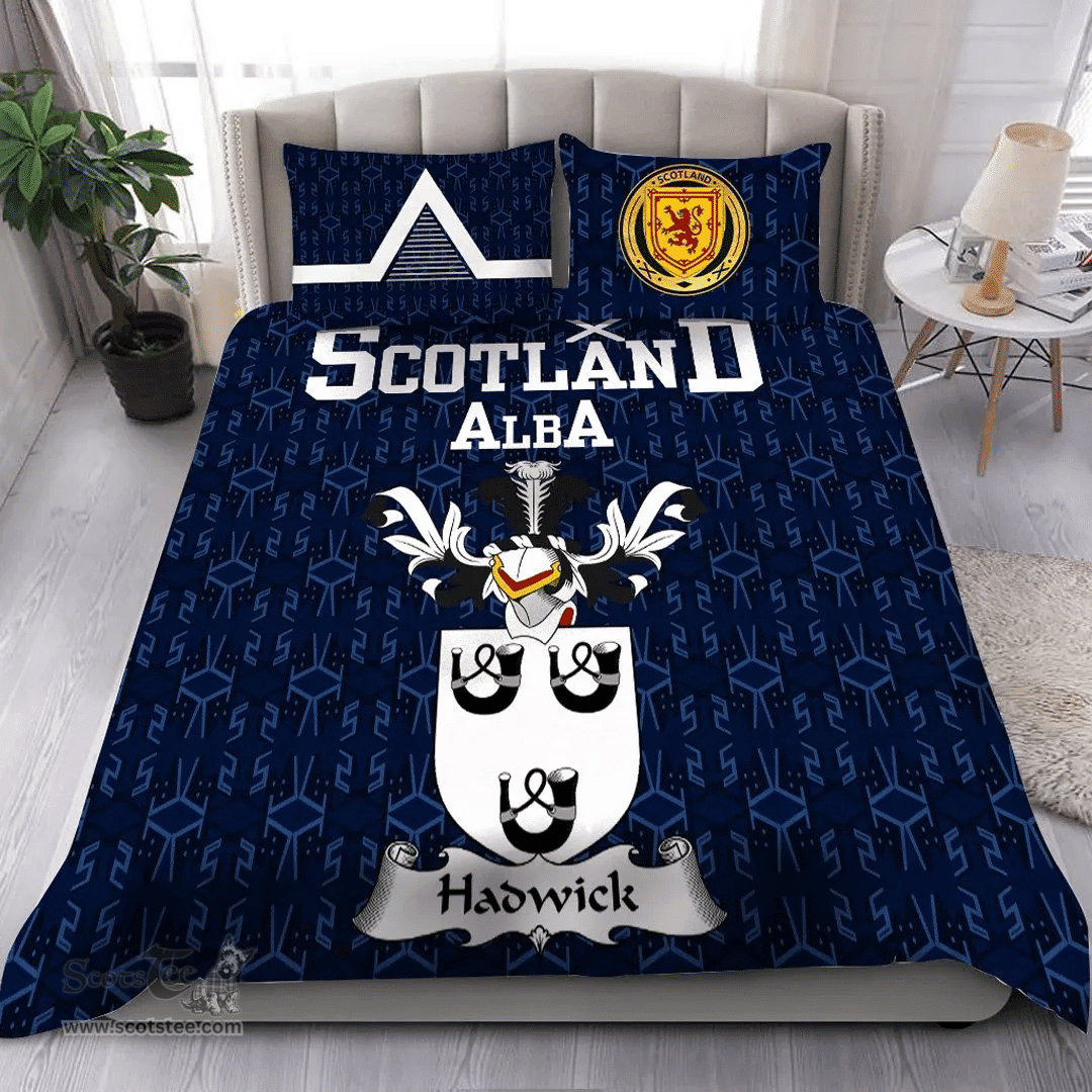 Scottish Hadwick Family Crest Tartan Bedding Set Scottish Home Duvet Covers 1991 Style