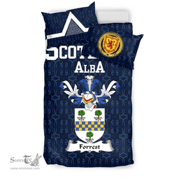 Scottish Forrest Family Crest Tartan Bedding Set Scottish Home Duvet Covers 1991 Style