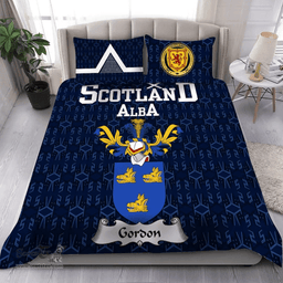 Scottish Gordon (Duke Of Gordon) Family Crest Tartan Bedding Set Scottish Home Duvet Covers 1991 Style