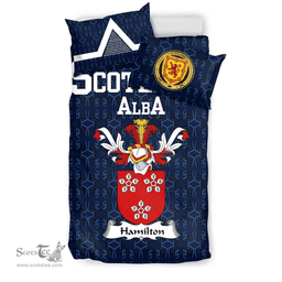 Scottish Hamilton I Family Crest Tartan Bedding Set Scottish Home Duvet Covers 1991 Style