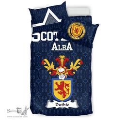 Scottish Duthie Family Crest Tartan Bedding Set Scottish Home Duvet Covers 1991 Style