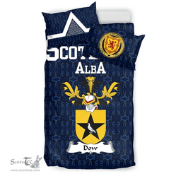 Scottish Dow Family Crest Tartan Bedding Set Scottish Home Duvet Covers 1991 Style