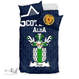 Scottish Deas Family Crest Tartan Bedding Set Scottish Home Duvet Covers 1991 Style