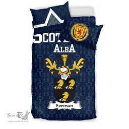 Scottish Forman Family Crest Tartan Bedding Set Scottish Home Duvet Covers 1991 Style