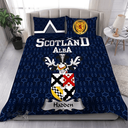Scottish Hadden Family Crest Tartan Bedding Set Scottish Home Duvet Covers 1991 Style