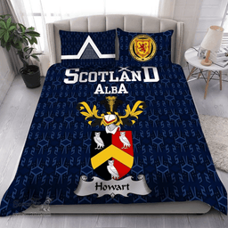 Scottish Howart Family Crest Tartan Bedding Set Scottish Home Duvet Covers 1991 Style