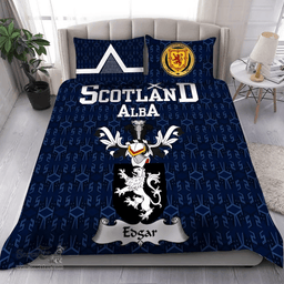 Scottish Edgar Family Crest Tartan Bedding Set Scottish Home Duvet Covers 1991 Style