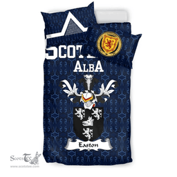 Scottish Easton or Eiston Family Crest Tartan Bedding Set Scottish Home Duvet Covers 1991 Style