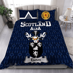 Scottish Easton or Eiston Family Crest Tartan Bedding Set Scottish Home Duvet Covers 1991 Style