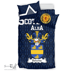 Scottish Downie or Downey Family Crest Tartan Bedding Set Scottish Home Duvet Covers 1991 Style