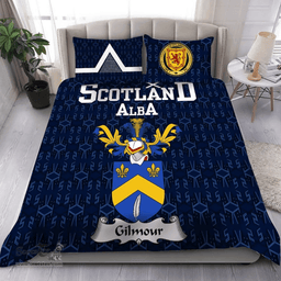 Scottish Gilmour Family Crest Tartan Bedding Set Scottish Home Duvet Covers 1991 Style