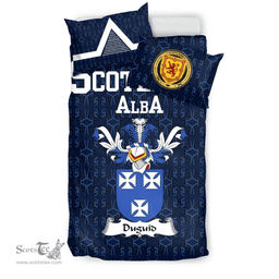 Scottish Duguid Family Crest Tartan Bedding Set Scottish Home Duvet Covers 1991 Style
