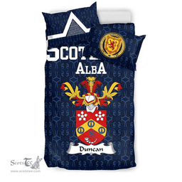 Scottish Duncan Family Crest Tartan Bedding Set Scottish Home Duvet Covers 1991 Style